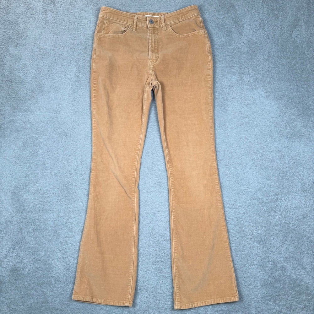 Levis 725 High Rise Bootcut Corduroy Pants Tan Camel Womens Size 30 Stretch